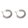 Pendientes Geométricos Exagerados con Diamantes Completos de Moda Europea y Americana para Mujer Exquisitos de Lujo Ligero Versátiles de Gama Alta Pendientes Súper Brillantes Venta al por Mayor