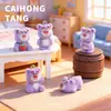Pelúcia Urso Morango Veludo Roxo Acessório DIY Pingente Desenho Animado Fofo Decoração Versátil para Pendurar Chaveiro