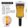Luz de Contorno LED Solar Sincronizada para Guarda-corpo Luz de Aviso Luz de Barreira de Cerca em Forma de Onda Luz Estroboscópica Amarela Noturna