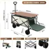 Carrito de camping en stock, carrito pequeño versátil para camping al aire libre, carrito de picnic, carrito pequeño plegable para montar puestos