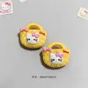 Gato Kt de Dibujos Animados Bolsa Colorida Accesorios de Resina Materiales Hechos a Mano Pasador Funda para Teléfono Móvil Imán para Refrigerador Llavero Amuletos