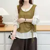 Especial2026 Principios de Otoño Nuevo Talla Grande Moda Femenina Chal de Ganchillo Hueco Conjunto de Top de Manga Larga de Dos Piezas 0911