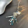 Corrente de Celular Criativa Roxo Cauda de Peixe com Contas Pequeno Pingente Corrente de Câmera Feminina Decoração Fofa Nicho Estilo Ins Ccd