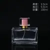 Frasco de perfume quadrado de alta qualidade vidro transparente espesso subfrasco cosmético frasco de vidro com spray de pressão frasco vazio