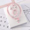 Colar Infantil Pulseira Anel Clipe de Orelha Joias para Meninas Brincos Princesa do Gelo Brincos de Desenho Animado para Bebês Meninas Joias