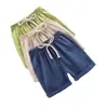 Pantalones Cortos para Niños Finos de Algodón Puro y Lino para Niños y Niñas Ropa Exterior Pantalones de Cinco Cuartos Pantalones Calientes de Playa