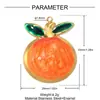 Colgante de Acero Inoxidable con Forma de Corazón Europeo y Americano de Tamaño Grande con Goteo de Aceite, Pescado DIY para Mujer, Pendientes de Manzana Pera, Colgante de Joyería