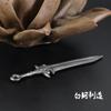 Chaveiro Espada Escura de Latão Preto Puro Mini Modelo de Arma Pingente Pingente Criativo Interessante Ornamentos de Mão Venda por Atacado
