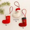 Meias de Natal tricotadas transfronteiriças pingente pequeno decorativo DIY atmosfera de Natal decoração de árvore de Natal meias penduradas em estoque
