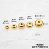 Cuentas Espaciadoras de Acero de Titanio Rueda Pulida Espejo Color Dorado 18K Chapado al Vacío Conservación del Color Cuentas para Pulseras DIY Espaciador de Cristal