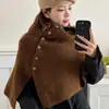 Chal de Mujer para Invierno 2026, Bufanda Atmosférica Estilo Coreano Otoño e Invierno Nuevo, Chal Perezoso de Moda, Calentador de Cuello de Jersey de Cuello Alto