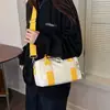 Bolso de mano transfronterizo, bolso ligero de color bloqueado versátil casual para el día a día, bolso de viaje para mujer, bandolera al por mayor impermeable