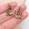 Notas Musicais Verdes Antigas Instrumentos Musicais DIY Acessórios para Joias de Liga de Zinco Colar Pulseira Brincos Pingente Venda Quente Transfronteiriça