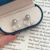 Brincos de Prata S925 com Agulha, Estilo Princesa Super Fada, Renda, Laço, Pérola para Mulheres, Brincos de Luxo Leve de Alta Qualidade, Design Muito Bonito