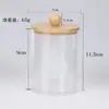 Caja Cuadrada Transparente de Plástico para Bastoncillos de Algodón para Maquillaje, Algodón Desmaquillante, Caja de Almacenamiento Portátil de PS