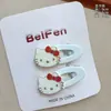 Pinza Ovalada para el Cabello de Gato Linda Estilo Crema Pinza Versátil para Chicas Dulces Pinza para Flequillo Lateral Pinza de Pato para Niños