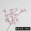 Galhos curtos de flor de pessegueiro artificial, flores de seda, buquês de flores artificiais, arranjos de cena, decorações florais, decorações de flor de ameixeira, flores falsas de flor de cerejeira
