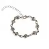 Pulsera Vintage de Flor de Rosa con Diseño Único, Joyería de Dados de Metal Envejecido para Mujer, Accesorio de Uso Diario al por Mayor