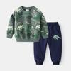Pantalones de suéter de algodón verde militar para primavera y otoño, conjunto de dos piezas, patrón casual, conjunto de dos piezas de camuflaje, suéter moderno