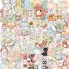Nuevas pegatinas decorativas creativas de estilo lindo y fresco transfronterizas de 100 piezas para journaling DIY, pegatinas planas impermeables