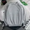 Sudadera Gruesa de Color Sólido con Forro Polar, Manga Larga, Oversize, Cálida para Hombres, Pulóver para Adolescentes en Otoño e Invierno