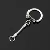 Corrente de cobra de metal Fivela de frango Chaveiro de pen drive Chaveiro com corrente de cobra Fivela U com corrente Pingente de ponto Acessórios de joias