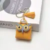 Monedero Llavero Búho de Cuero Creativo Coreano Transfronterizo Lindo Colgante de Bolsa de Dibujos Animados Cadena de Borlas para Coche