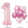 Globo digital de 40 pulgadas azul real rosa año viejo traje de globo de película de aluminio decoración de fiesta de cumpleaños para niños bebé