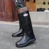 Sapatos de chuva transfronteiriços novos proteção do trabalho sola grossa 45CM extra altos masculinos resistentes ao desgaste antiderrapantes impermeáveis tubo longo sapatos d'água canteiro de obras