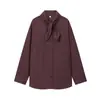 Comercio Exterior 2025 Otoño Nueva Moda Femenina Estilo Europeo y Americano Casual Suelta Cuello Bufanda Popelina Camisa 4661143