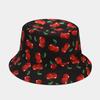 Sombrero de pescador con estampado de frutas, nuevo y creativo, estilo europeo y americano, para mujer, para verano, para exteriores, para el sol, para lavabo, combina con todo.