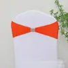 Funda para silla sin nudos, termoadhesiva, con lazo de flores y pedrería, con banda elástica y pedrería, ideal para bodas, eventos y comercio exterior.