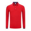 Polo de algodón de manga larga con solapa para hombre y mujer, tops para personal de empresa, ropa de trabajo, camiseta con LOGO estampado bordado
