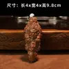 Buxo escultura portátil prato jogar homens cabo de madeira peça jogar Wenwan Diamante Mágico pilão carro pequeno pingente