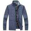 Suéter cálido de otoño e invierno para hombre, suéter de lana grueso con forro polar, cárdigan suelto para hombre K-1689#