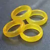 Gelo através do anel de ágata homens e mulheres novo anel de joia de calcedônia amarela anel anel de jade de uso duplo 6mm