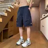 Pantalones cortos de trabajo de verano para hombre, pantalones finos de seda helada de secado rápido, pantalones deportivos casuales de moda, pantalones cortos rectos holgados hasta la rodilla para pareja