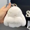 Lindo Colgante Llavero de Conejo de Peluche, Muñeco de Conejo Pequeño Auténtico de Moda, Adorno de Regalo de Cumpleaños para Estudiantes Niñas