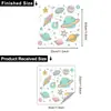 Pegatinas Coloridas de Planetas y Estrellas para Habitación Infantil, Decoración de Ventana de Cristal de Guardería, Pegatinas Estáticas Removibles de Cohete y Planeta
