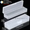Caja Rectangular Larga de Plástico PP, Caja para Anzuelos de Accesorios para Pesca, Caja de Almacenamiento para Recargas de Bolígrafos y Pinceles, Caja de Empaque Rectangular Transparente