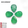 Gema Fusión Verde Esmeralda Cristal Natural Piedra a Juego Color Piedra Suelta Forma de Pera Fábrica de Origen Suministro Listo