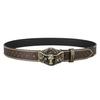 Nuevo Cinturón de Mezclilla para Hombre, Estilo Americano Retro Hip-Hop Moderno Cinturón con Tachuelas Remachadas Perlas Diseño Personalizado para Hombre