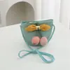 Nova Bolsa de Palha Infantil para Primavera e Verão Porta-Moedas Girassol Tampa Flip Bolsa Pequena Transversal de Moda para Viagem na Praia para Menina