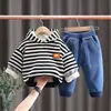 Ropa para Niños Traje con Forro Polar para Niños Ropa Guapa para Niños Traje Grueso de Dos Piezas de Invierno para Bebé Ropa de Invierno para Niños