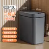 Nuevo Cubo de Basura Inteligente para el Hogar 2025 Sensor Automático Dormitorio Cocina Baño Tapa abatible Cubo de Basura Anti-Olores