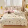 Algodão Puro Tipo Doméstico um Dormir Nu Lençóis de Cama Conjunto de Quatro Peças 100% Algodão Estudante Conjunto de Três Peças Capa de Colcha Capa de Colcha Cama Lençóis de Cama Conjunto de Quatro Peças