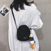 Bolso pequeño para teléfono móvil, bolso bandolera de moda para mujer, bolso bandolera de lona para estudiantes, bolso bandolera pequeño popular en internet, bolso bandolera de lona.