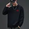 Envío RápidoSudadera Estampada de Cuello Redondo para Hombre, Nueva de Primavera/Otoño, Holgada de Manga Larga, Pulóver, Camiseta Básica Casual a la Moda, Moderna