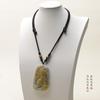 Collar Cuerda Clavícula Cuerda Colgante Diy Wen Cuerda para Jugar Ámbar Cera de Abejas Marca Buda Colgante de Jade Colgante de Piedra Ojo de Tigre Cuerda para Hombres y Mujeres