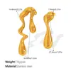 Brincos Exagerados de Design Único Novo Europeu e Americano Aço Inoxidável Banhado a Ouro 18K Moda Ouro e Prata Joias Personalizadas para Mulheres